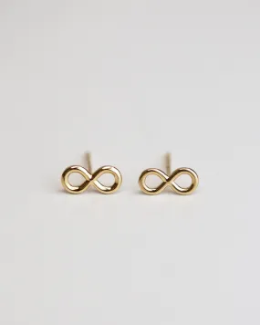 14k Infinity Stud Earrings