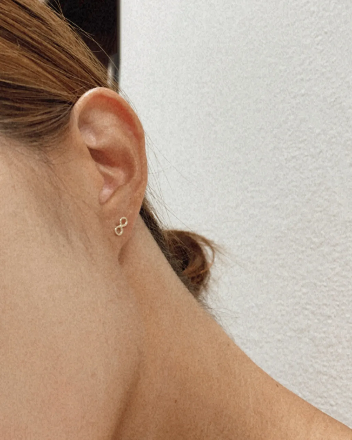 14k Infinity Stud Earrings
