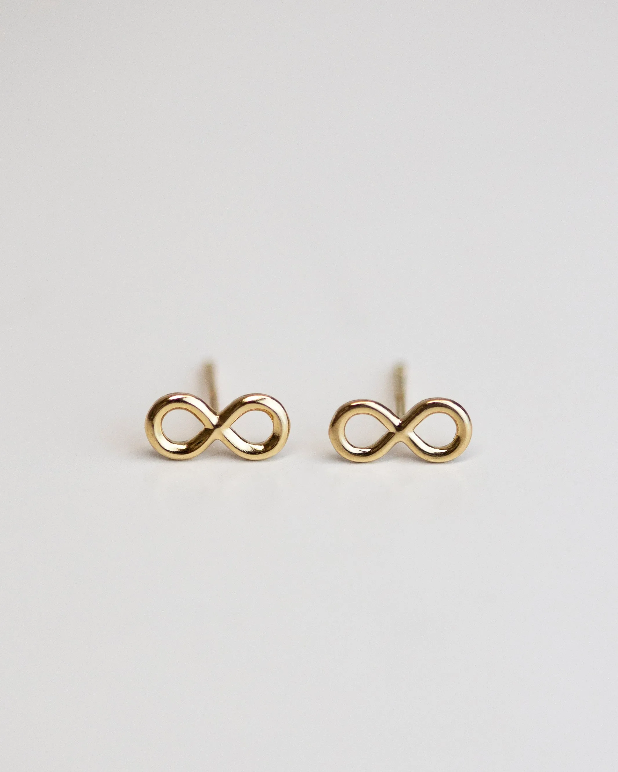 14k Infinity Stud Earrings