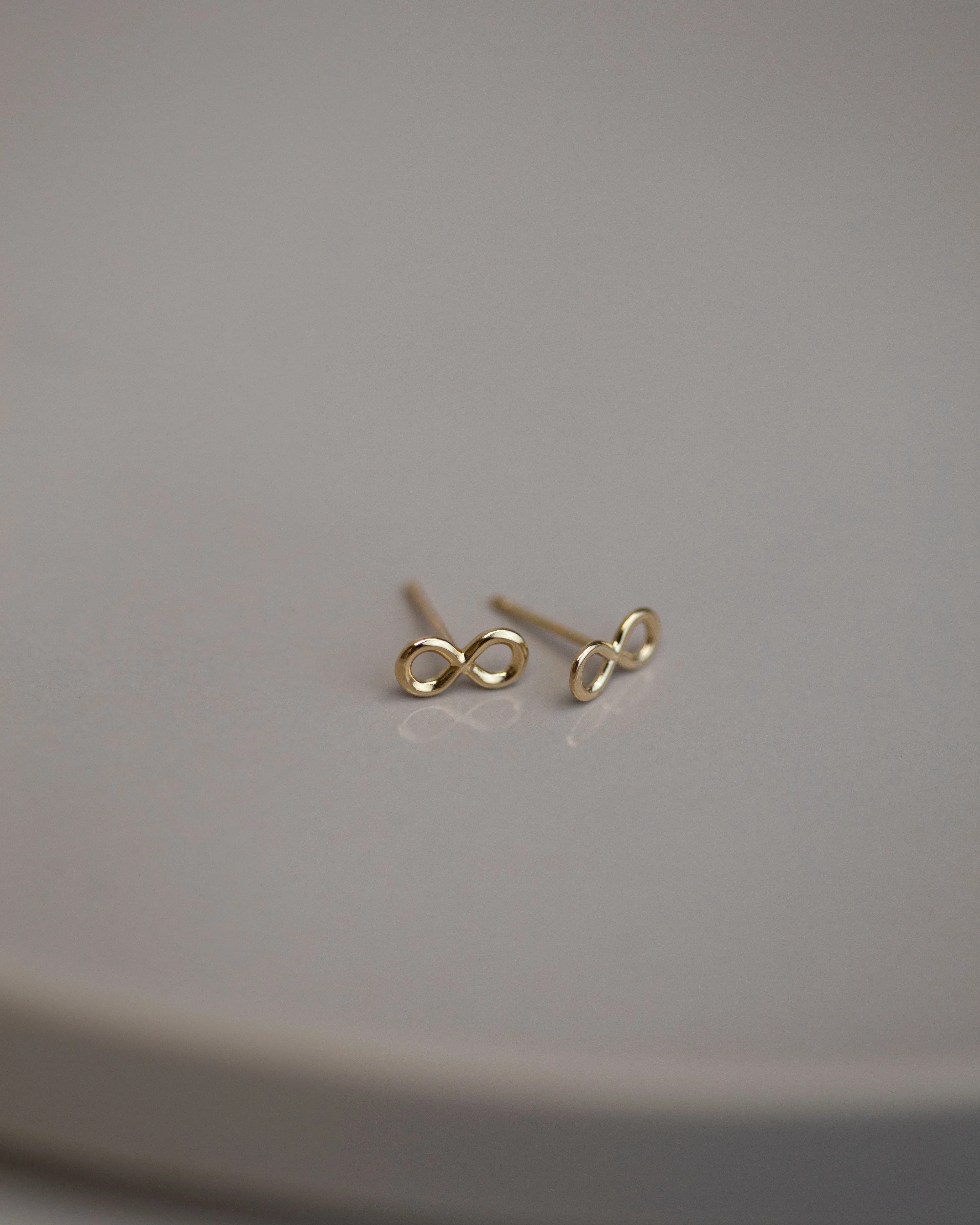 14k Infinity Stud Earrings