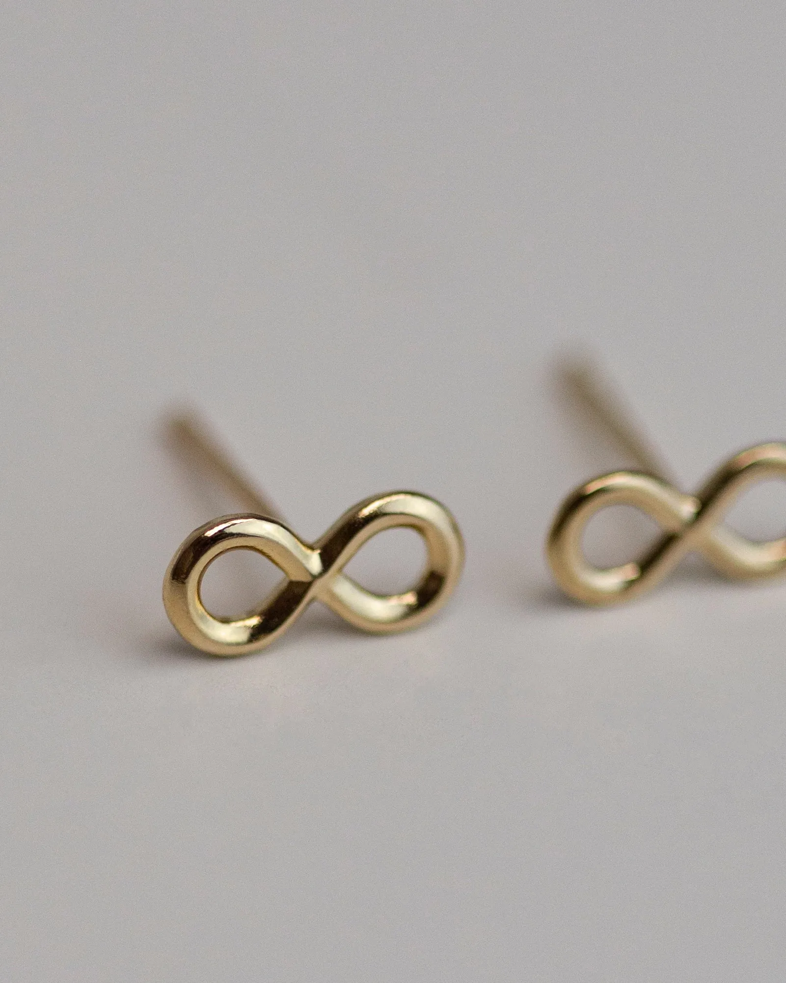 14k Infinity Stud Earrings