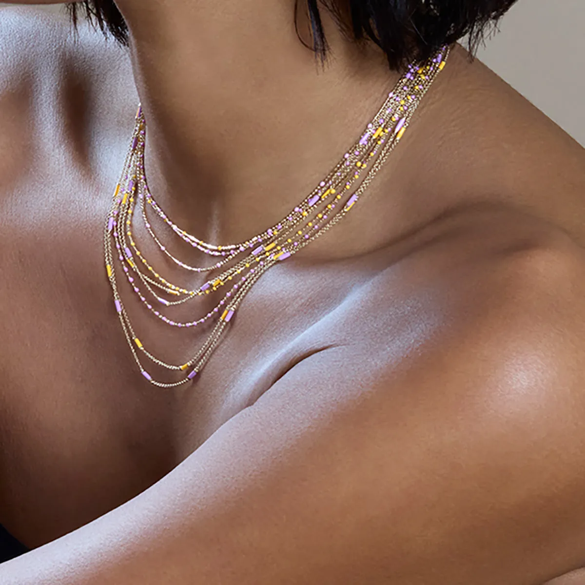 18" Peony Bar Chain Necklace