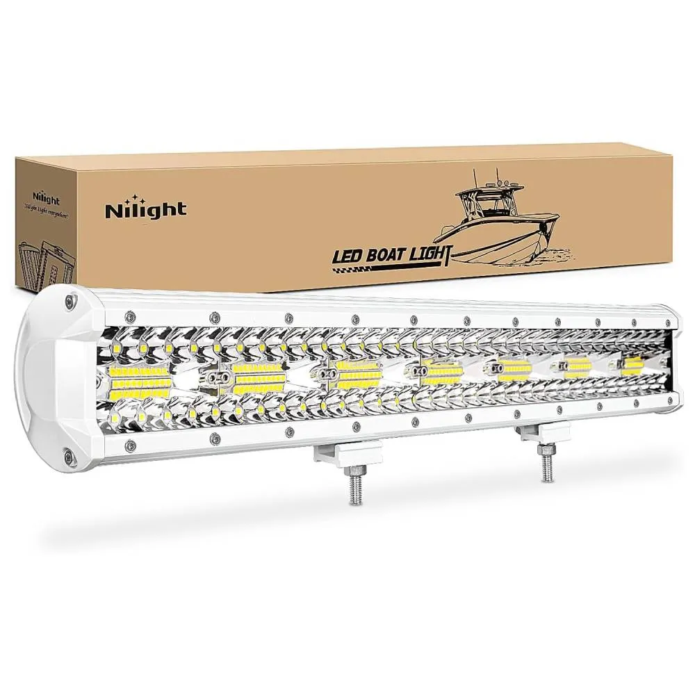 20 Inch 420W Spot Flood Combo White Case Led Light Bar