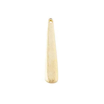 32mm Satin Gold Small Teardrop Charm