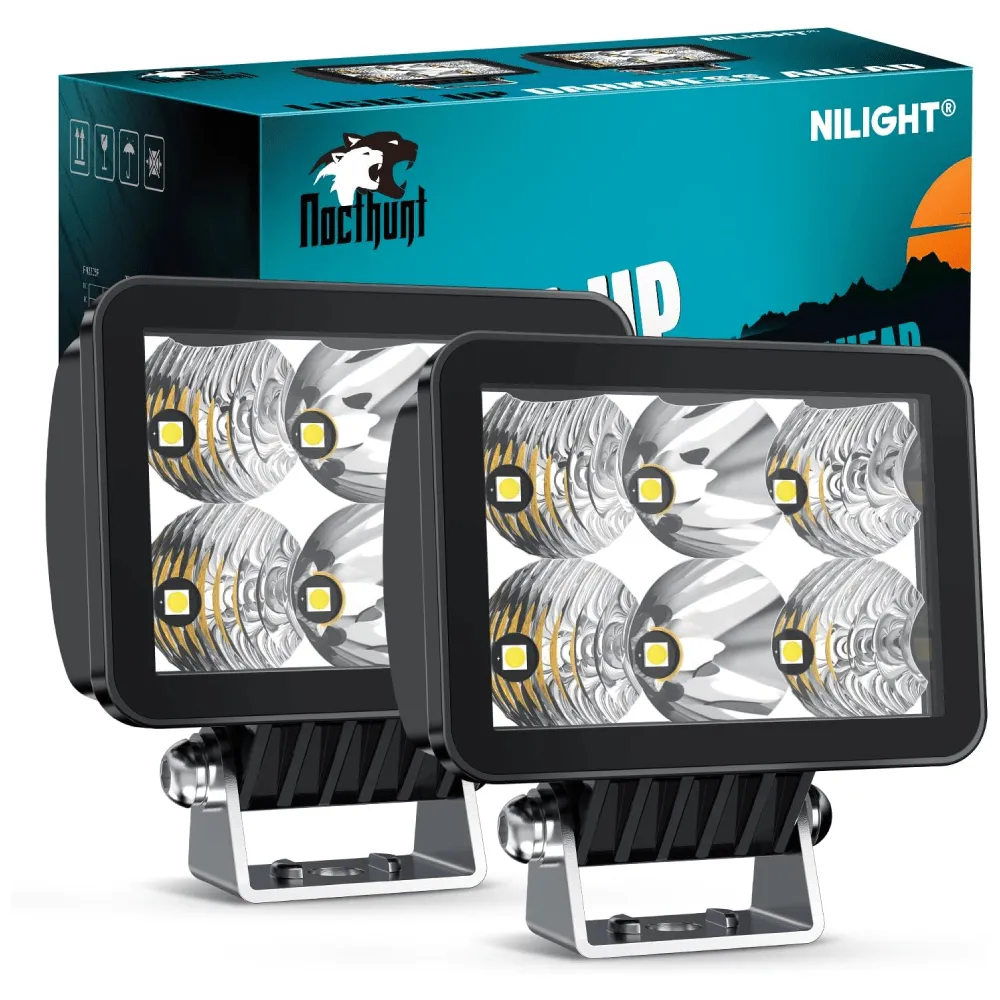 3.3 Inch 6LED Spot Flood Built-in EMC LED Pod Lights (Pair)