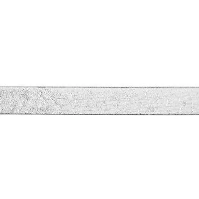 5mm Silver Pearl Metallic Flat Leather by the Foot