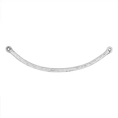 61mm Antique Silver Thin Textured Curved Bar Connector