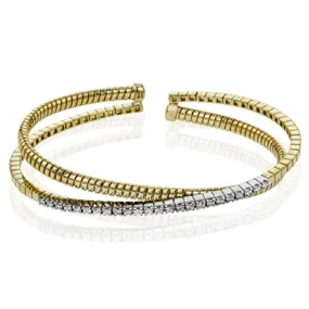 Bangle in 18k Gold with Diamonds
