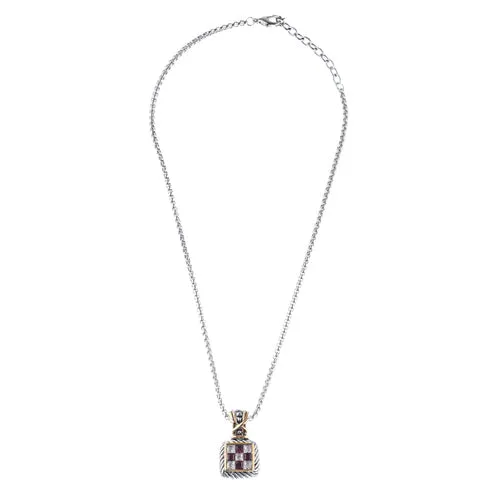 Beautiful Simple Classy Pendant Charm Two-Tone Fashion Necklace N98 Red