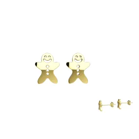 Christmas Snow Man Earrings Stud