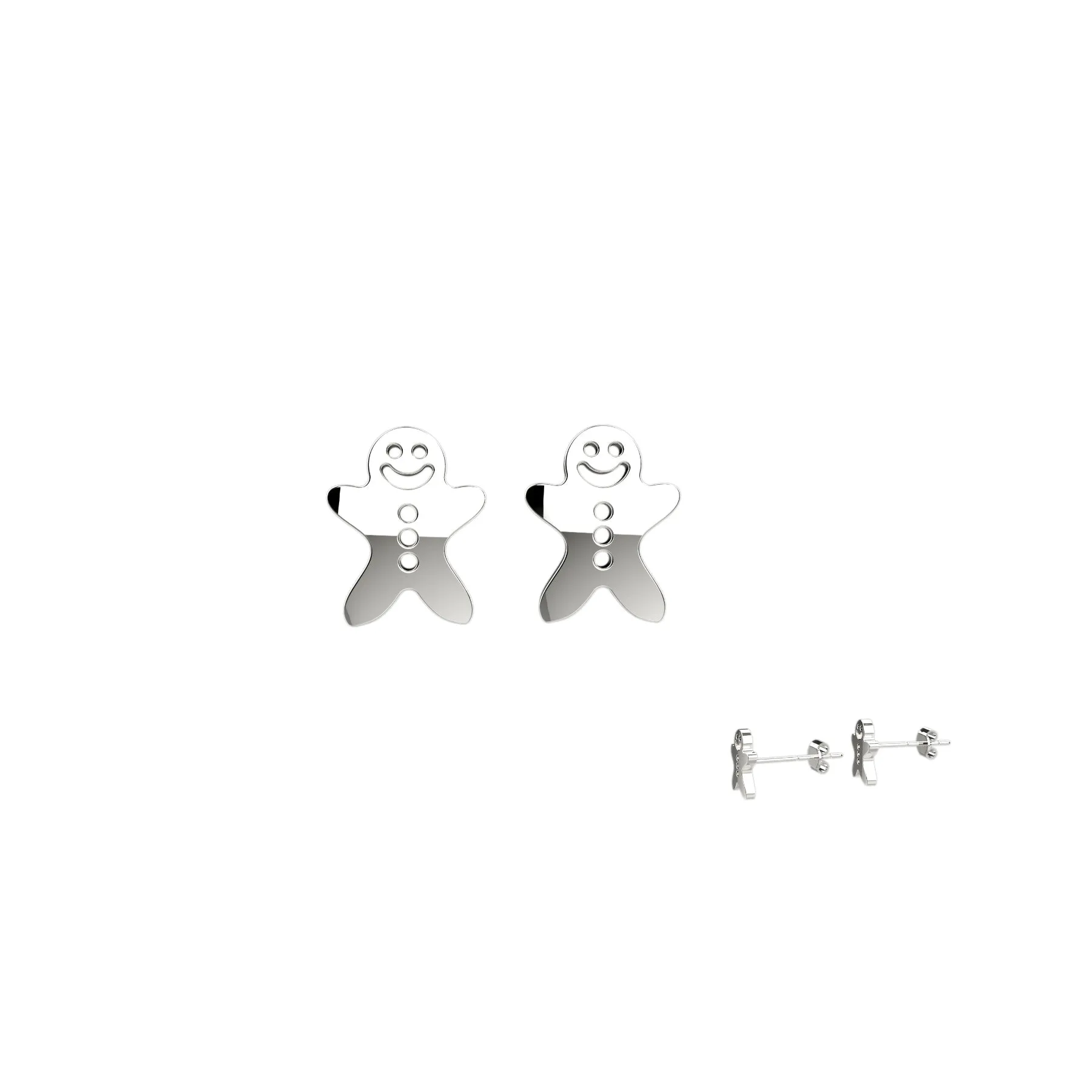 Christmas Snow Man Earrings Stud