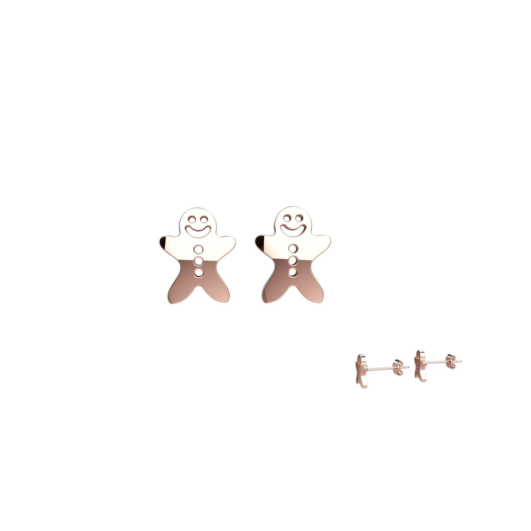Christmas Snow Man Earrings Stud