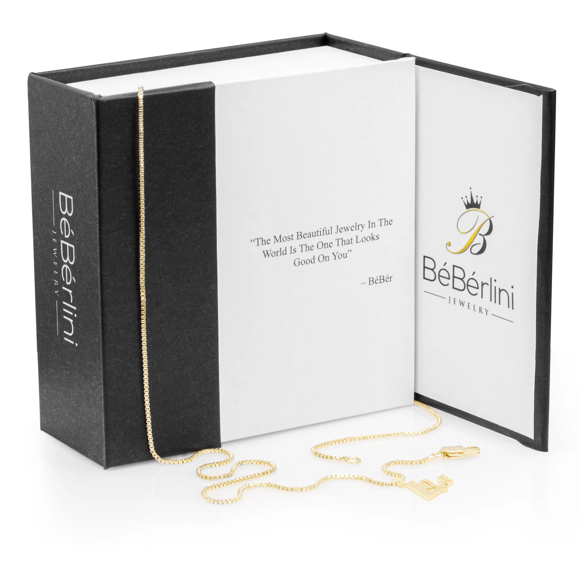 Cubic Zirconia 14K Gold Filled Love Pendant Necklace Set