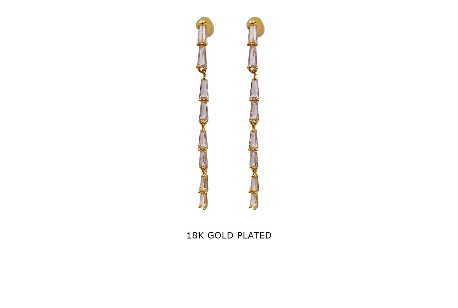 EB2006M Drop Baguette Earring
