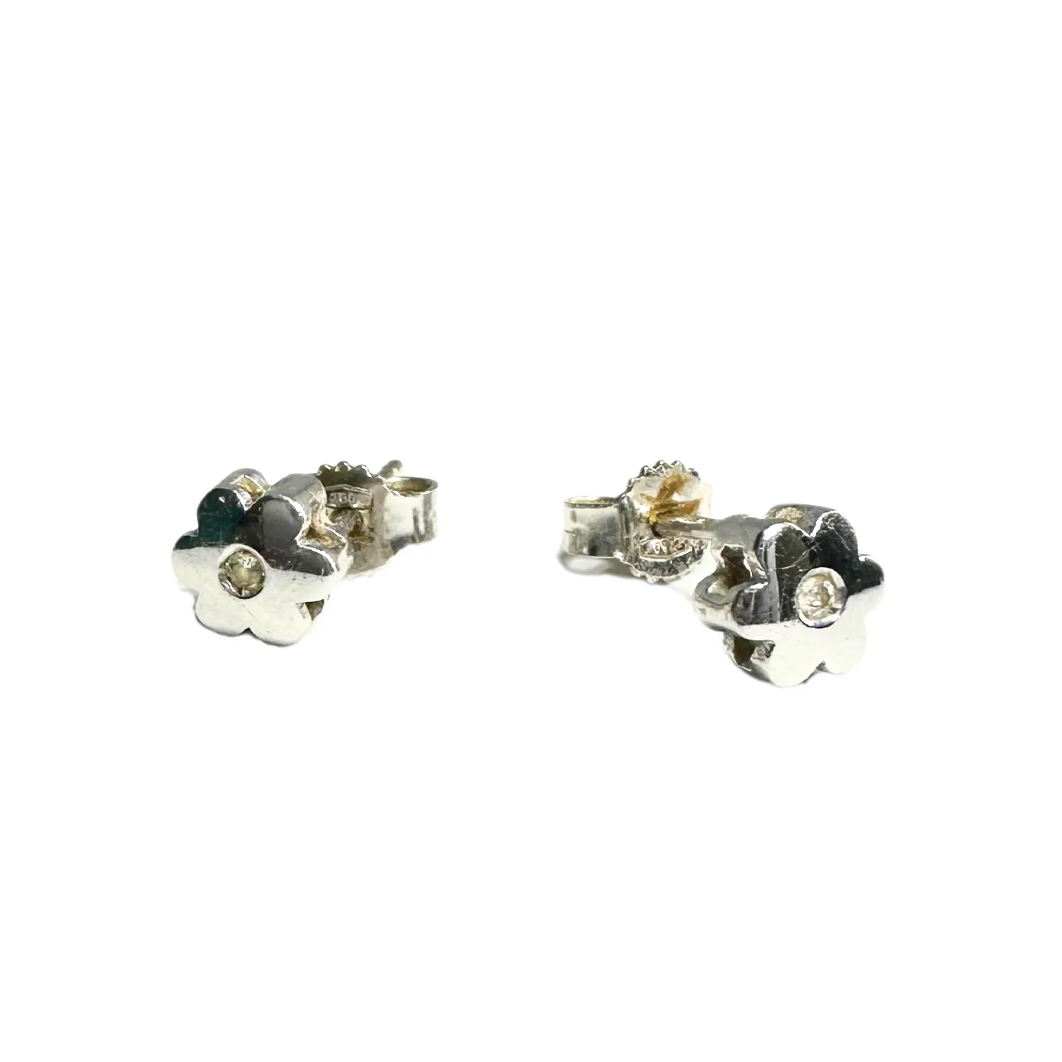 Flower 18K Gold Diamonds Stud