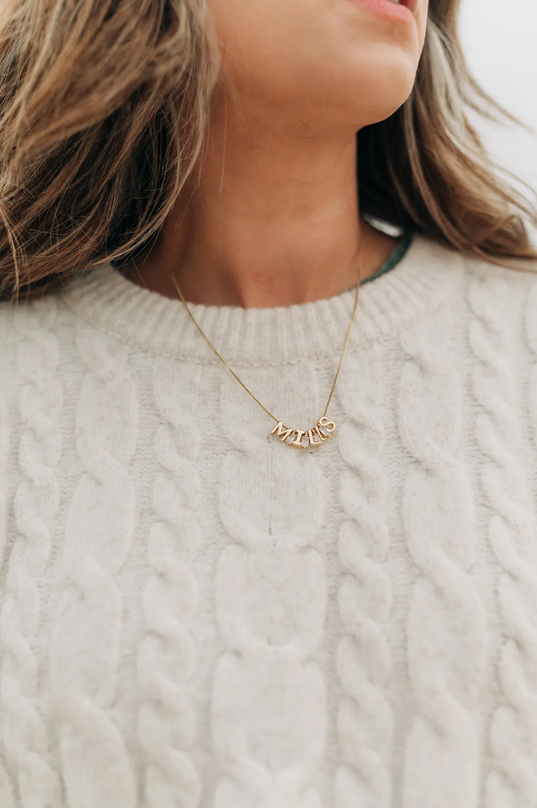 Initial Bar | Gold Chain