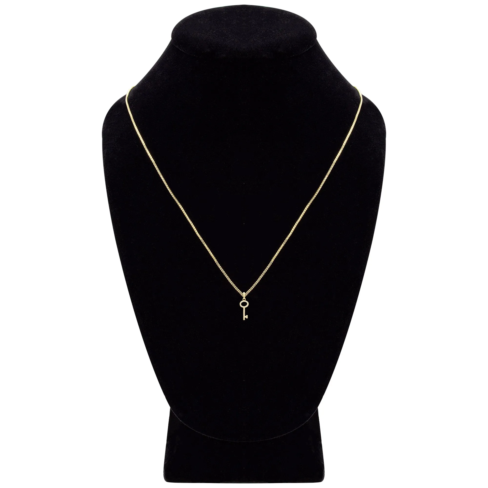 Key Cubic Zirconia Pendant With 14K Gold Filled Necklace Set