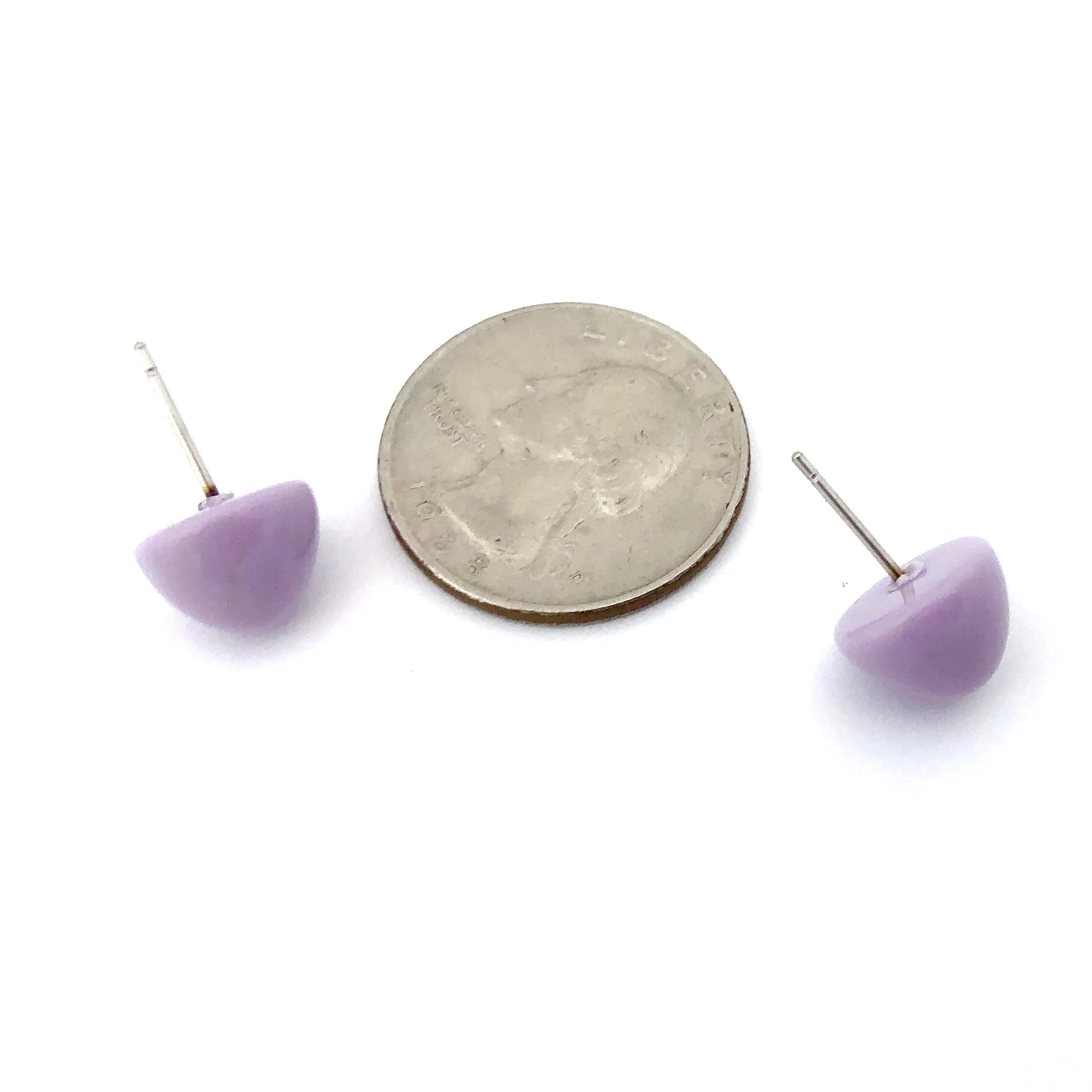 Lavender Gumdrop Stud Earrings