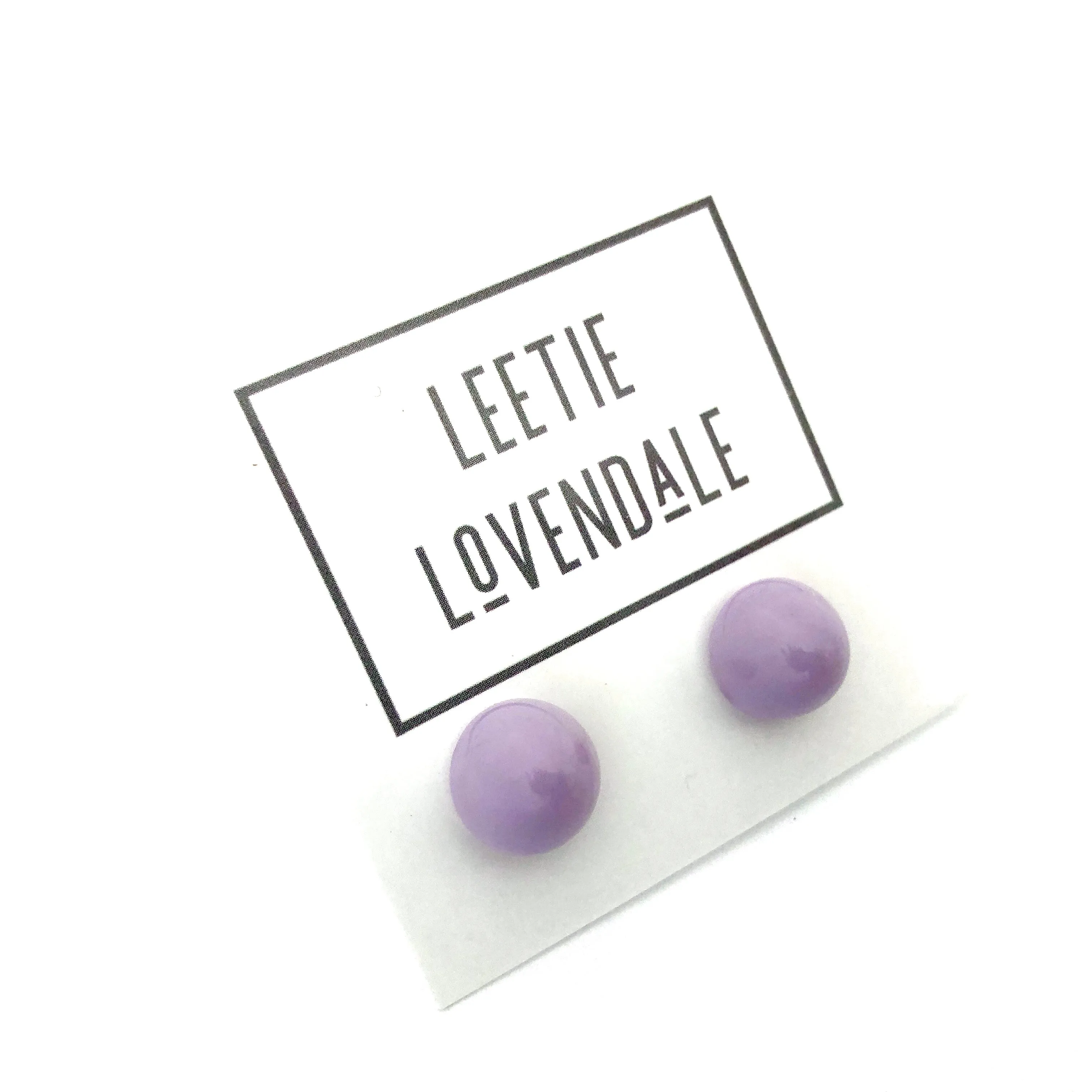 Lavender Gumdrop Stud Earrings