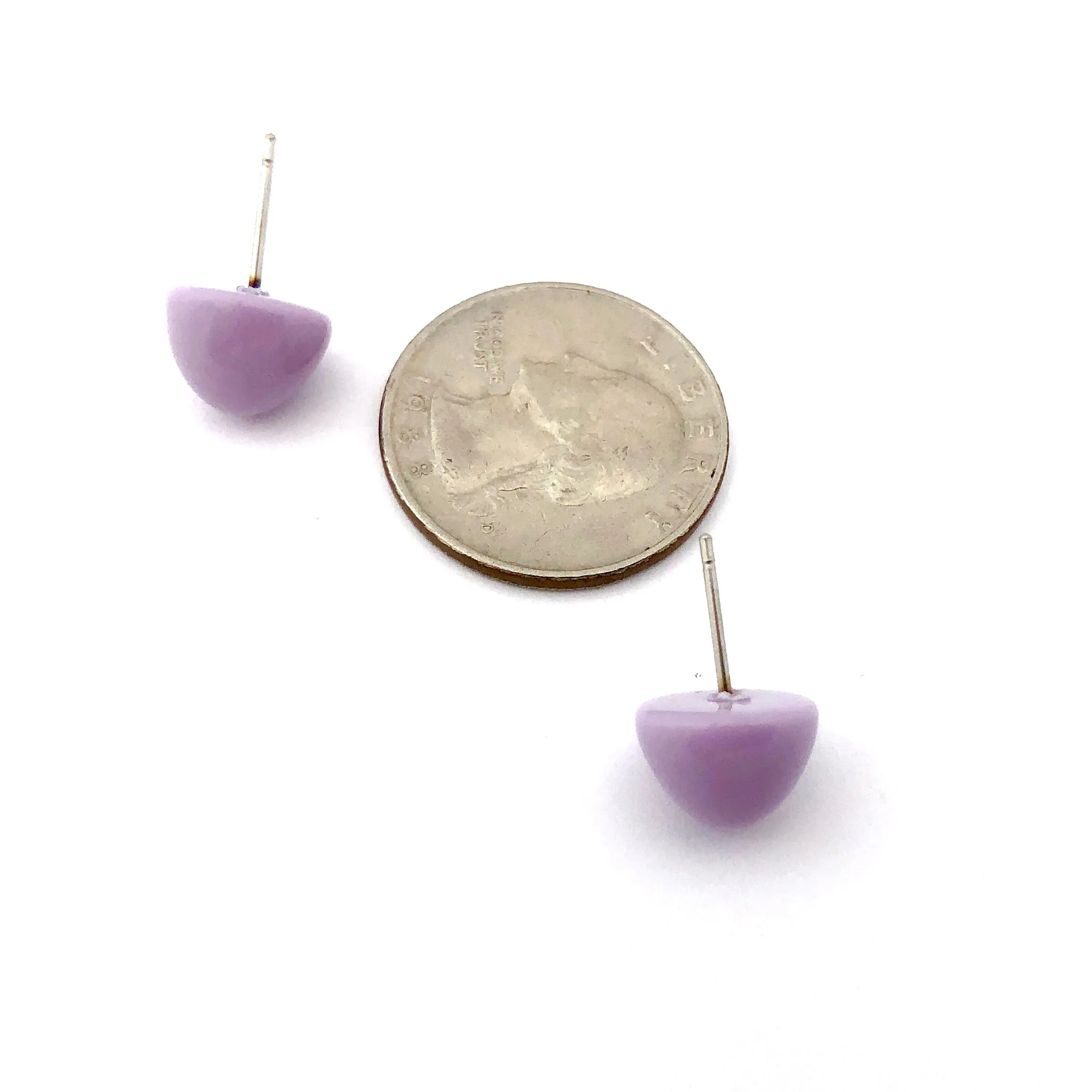Lavender Gumdrop Stud Earrings