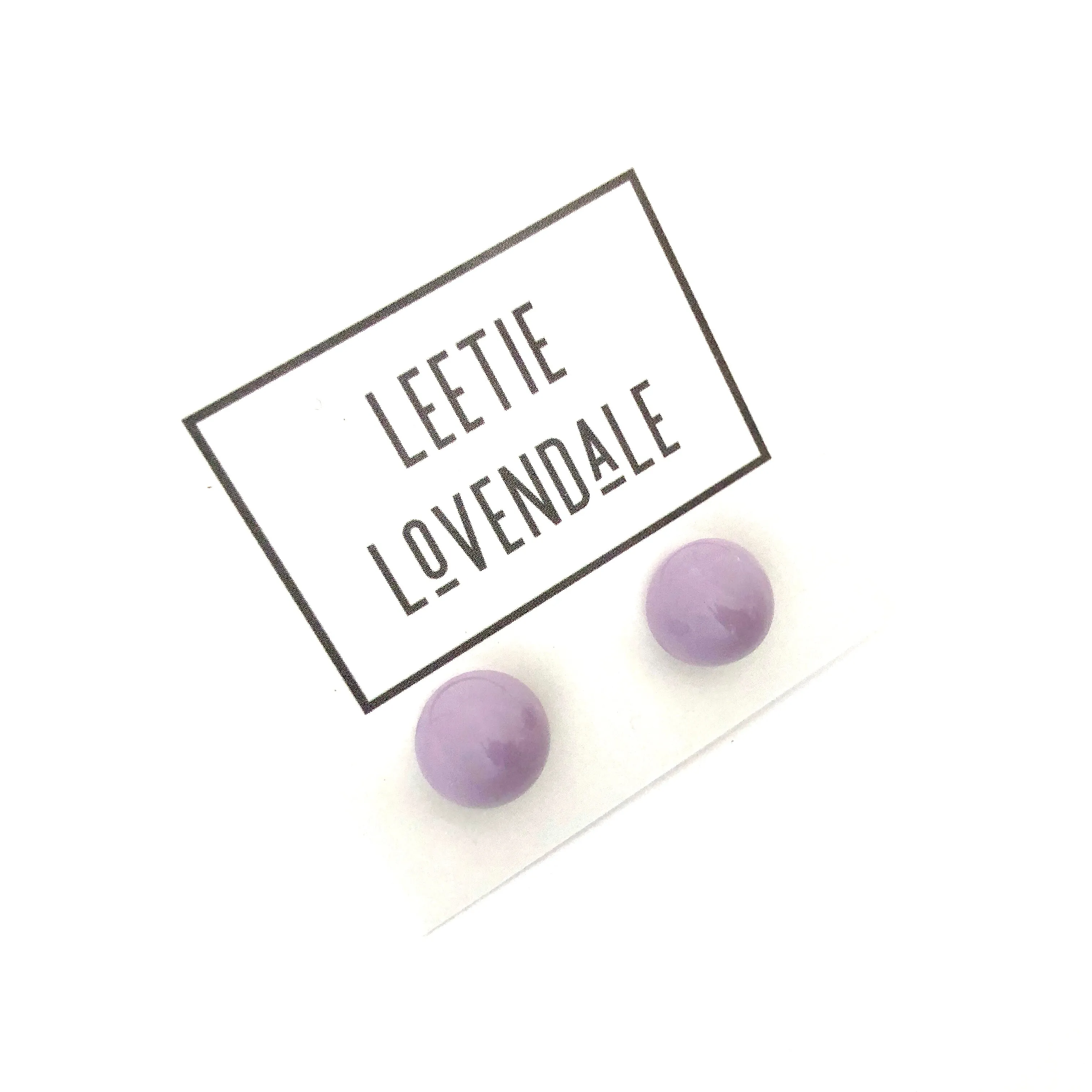 Lavender Gumdrop Stud Earrings