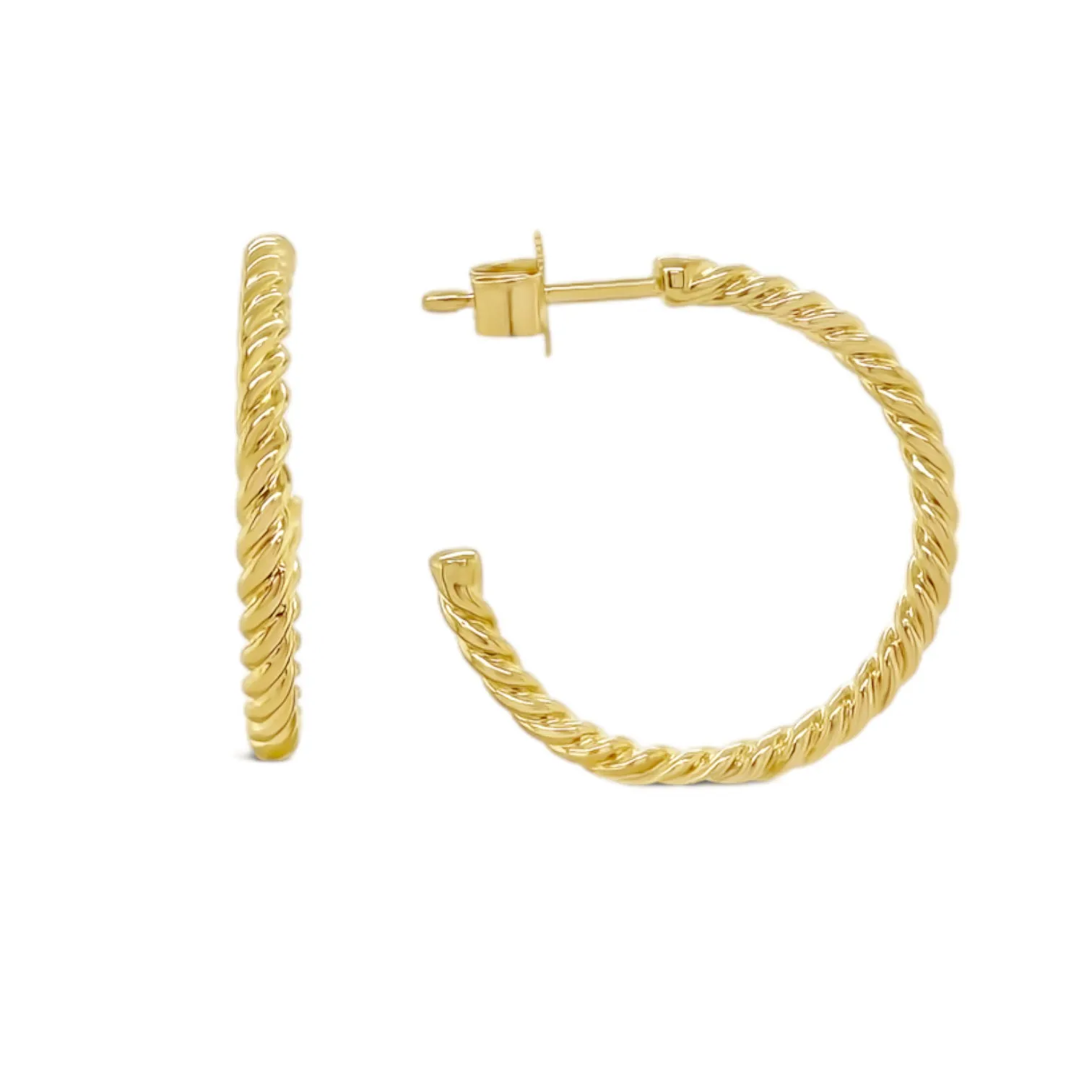 Medium Twisted Hoop Earrings