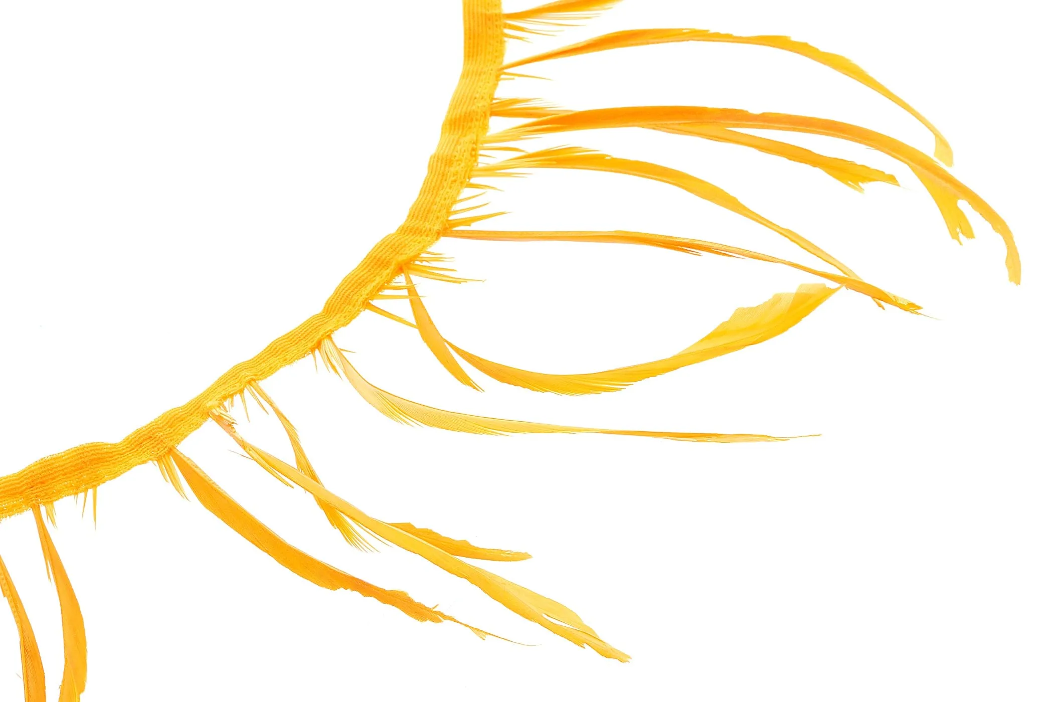 Miu Miu Orange/Tan Feather Tie On Choker-One Size