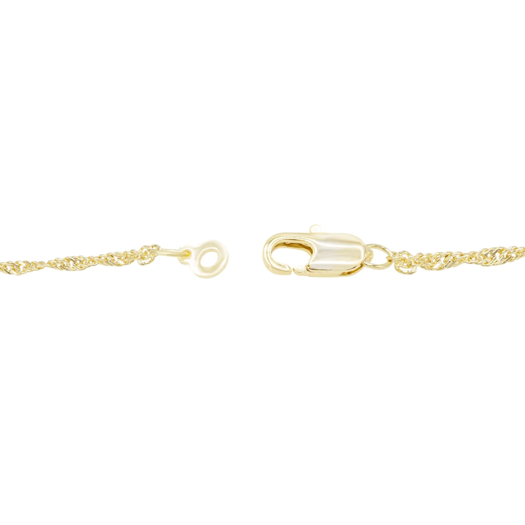 Morning Butterfly 5 Cubic Zirconia Pendant With 14K Gold Filled Necklace Set
