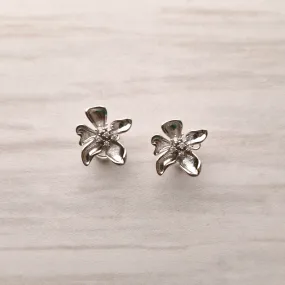 Orchid Studs Silver