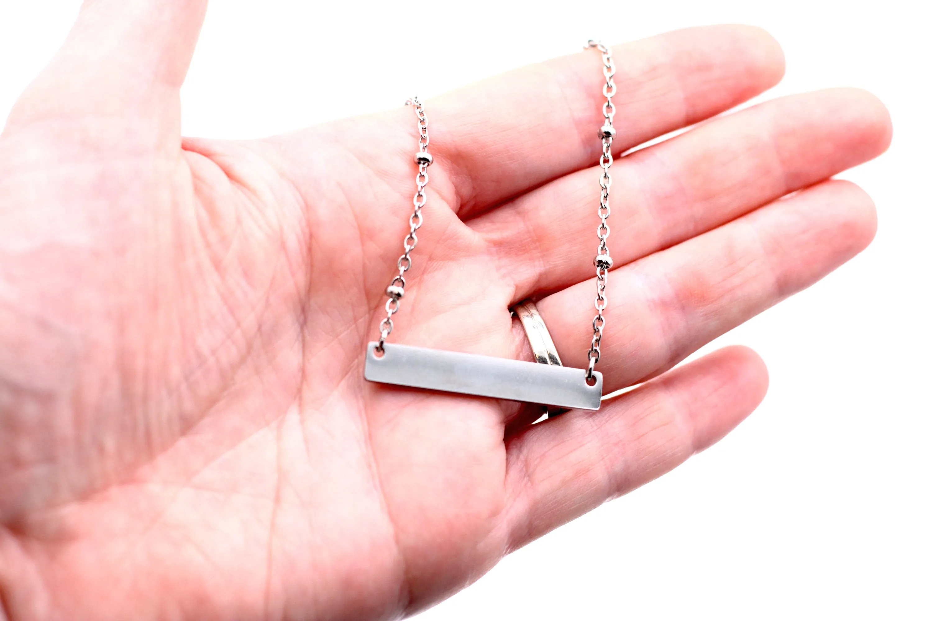 Silver Bar Necklace
