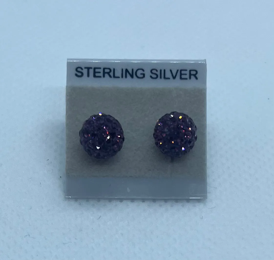 Sparkle Stud Earrings 8mm