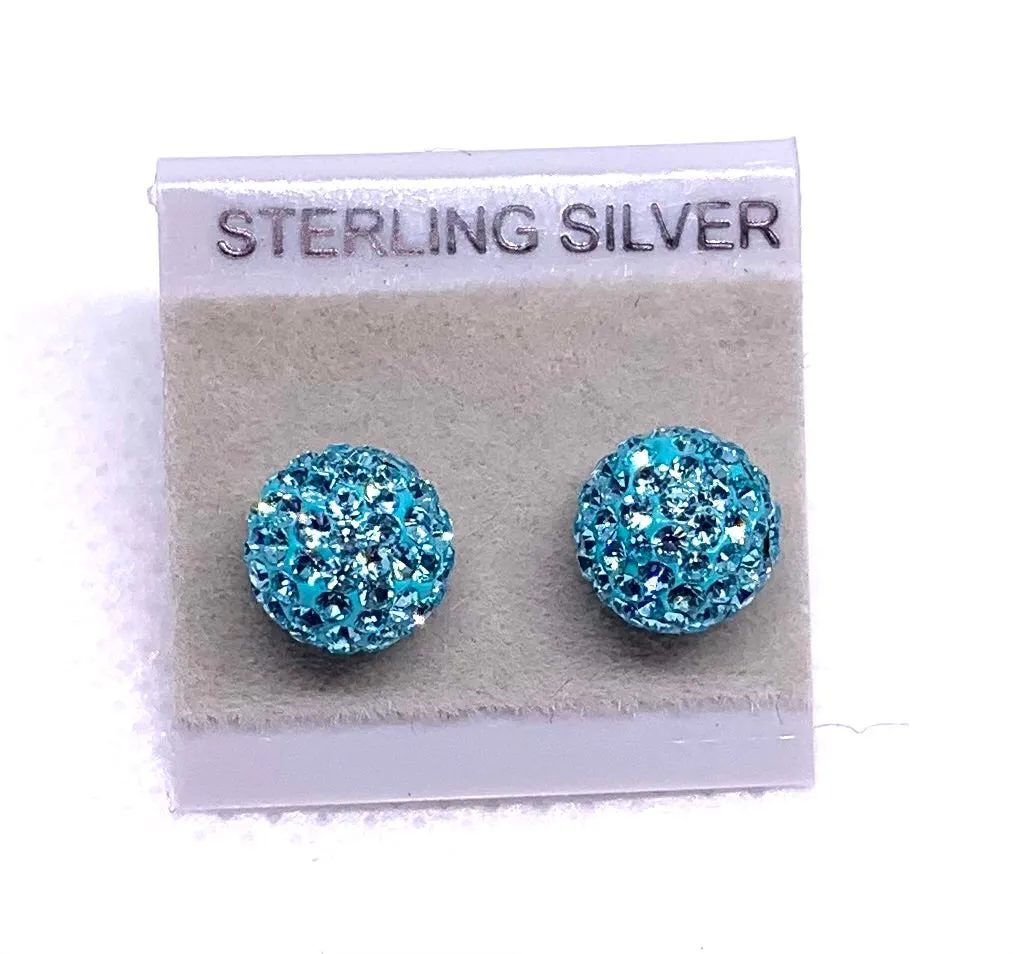 Sparkle Stud Earrings 8mm