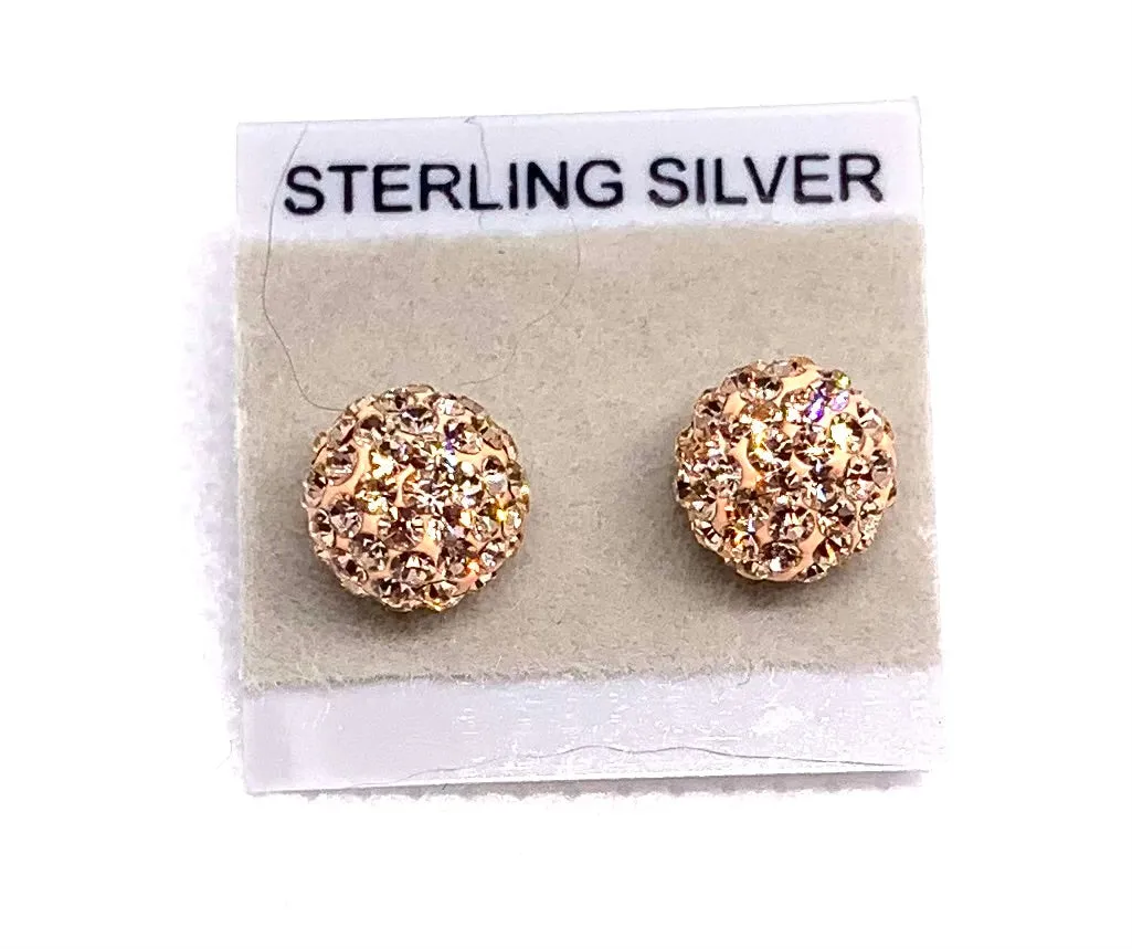 Sparkle Stud Earrings 8mm