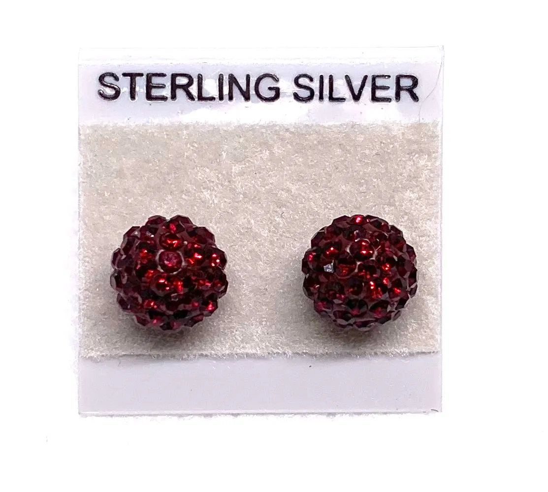 Sparkle Stud Earrings 8mm