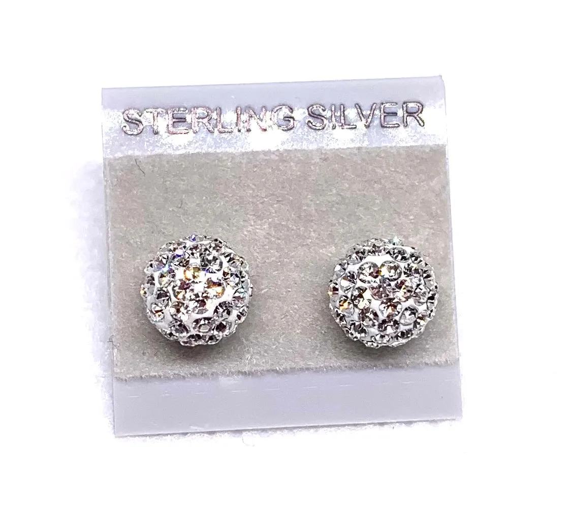 Sparkle Stud Earrings 8mm