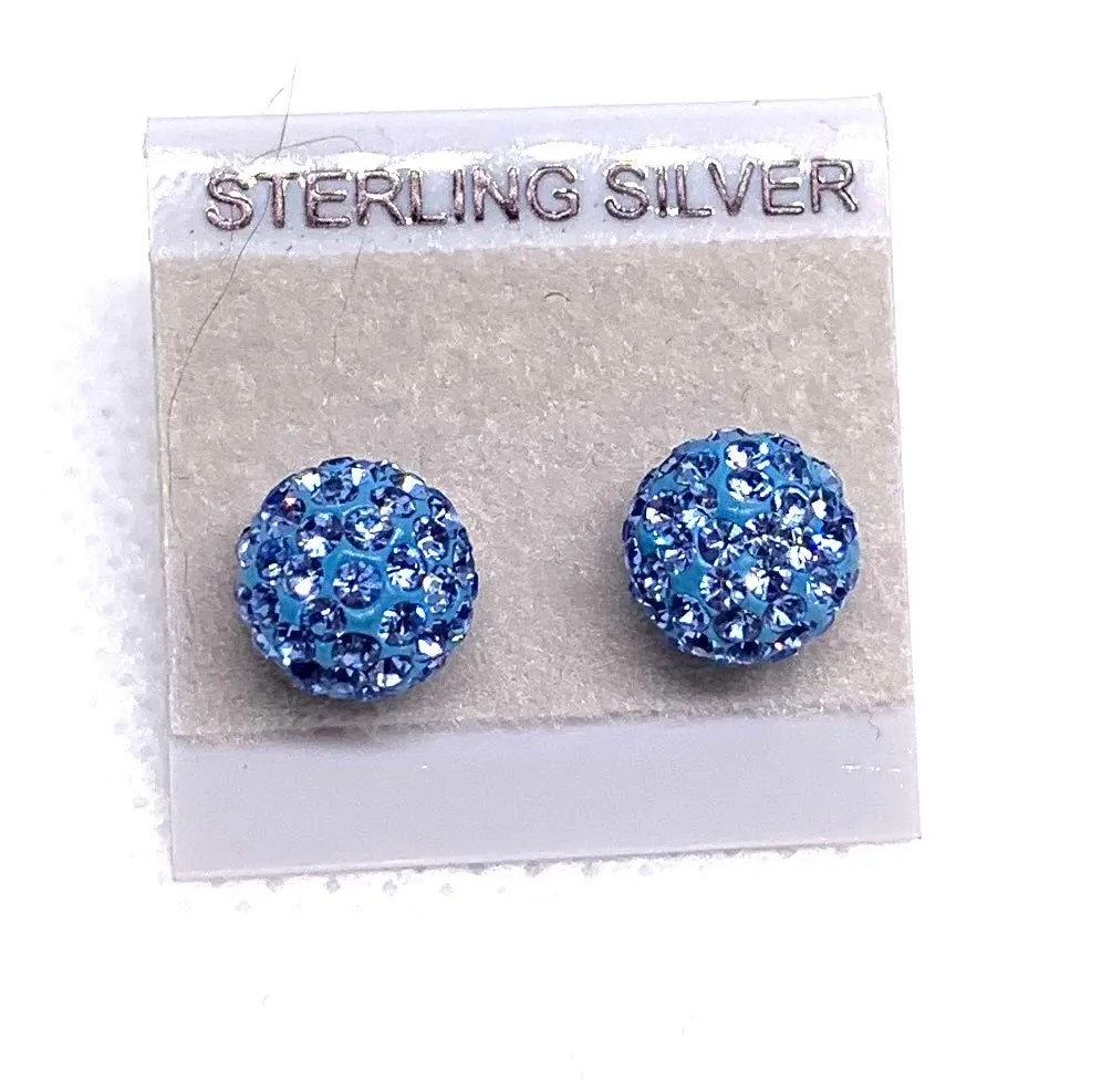 Sparkle Stud Earrings 8mm