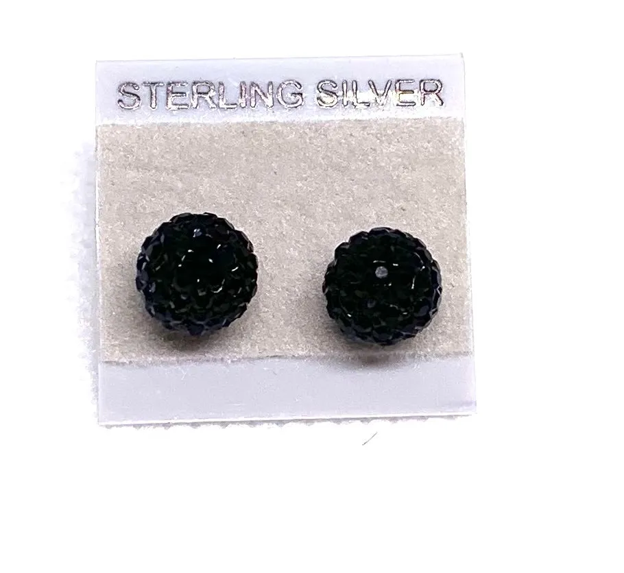 Sparkle Stud Earrings 8mm