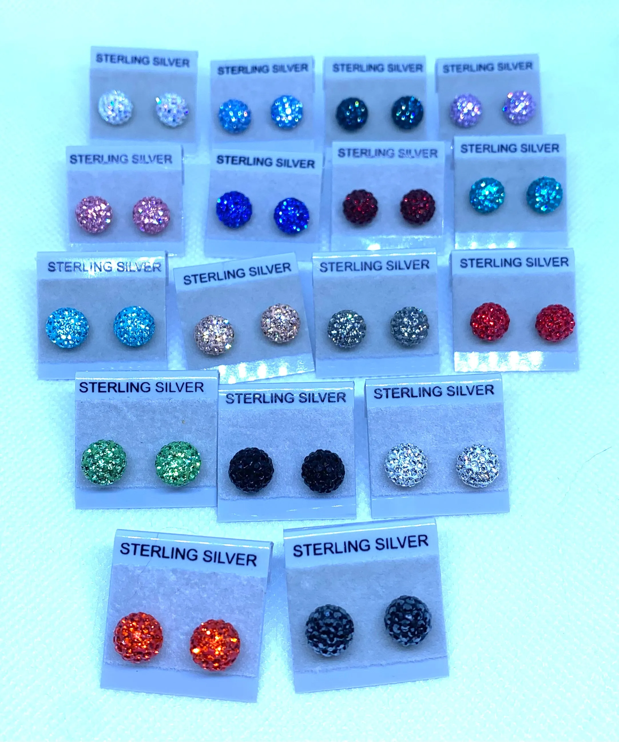 Sparkle Stud Earrings 8mm