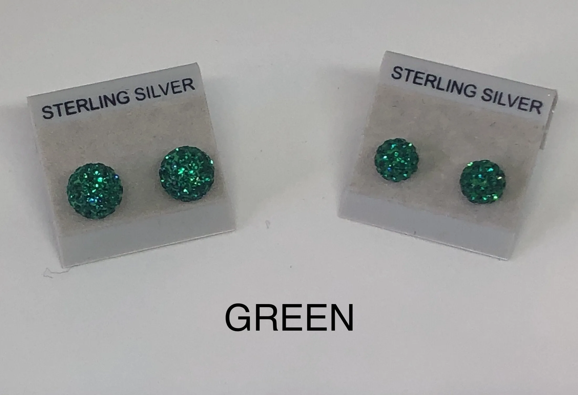 Sparkle Stud Earrings 8mm