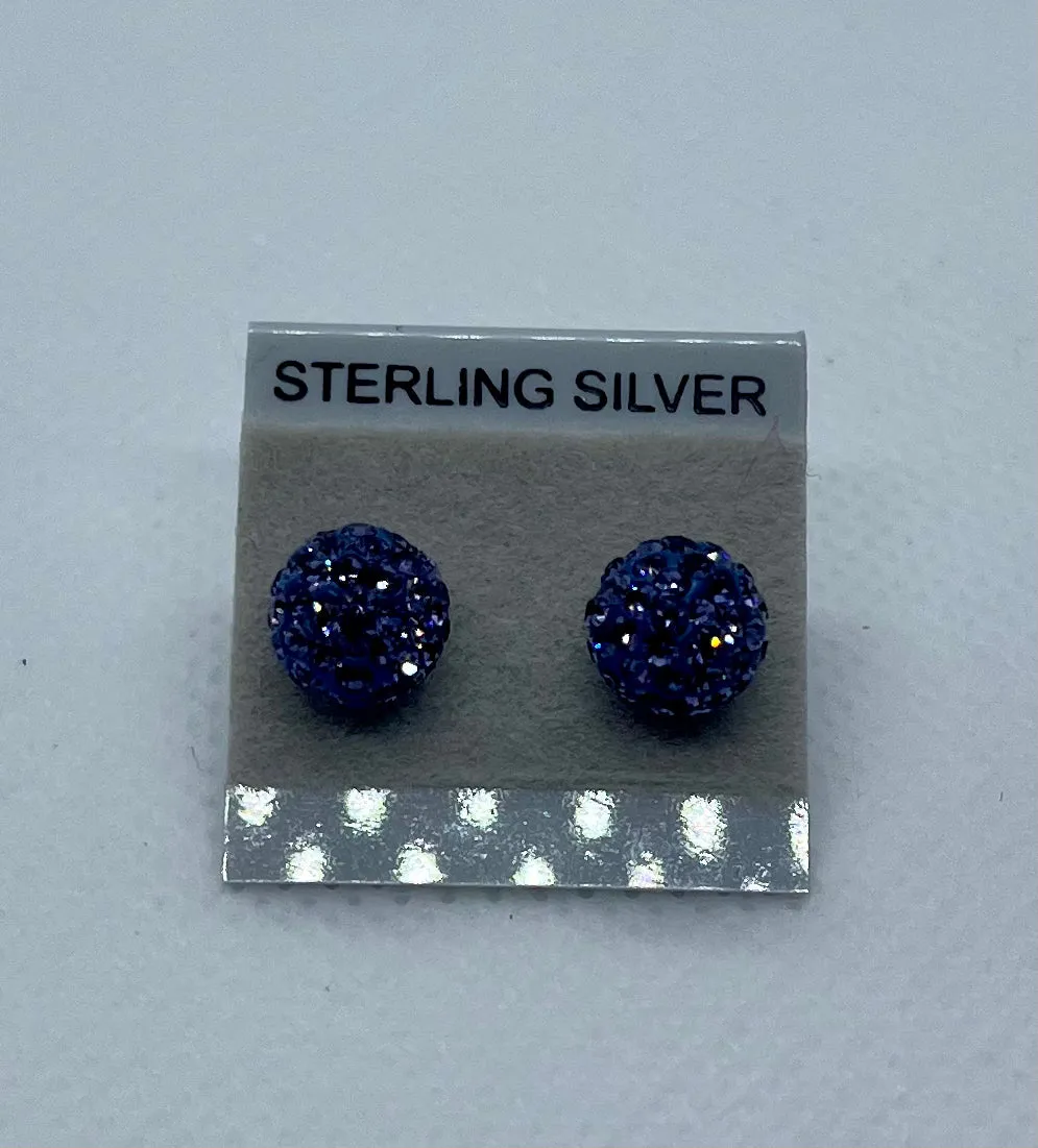 Sparkle Stud Earrings 8mm