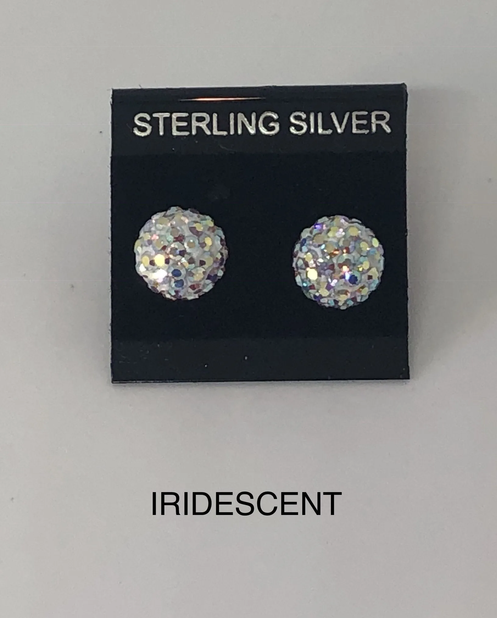 Sparkle Stud Earrings 8mm