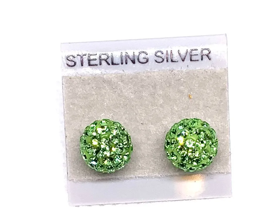 Sparkle Stud Earrings 8mm