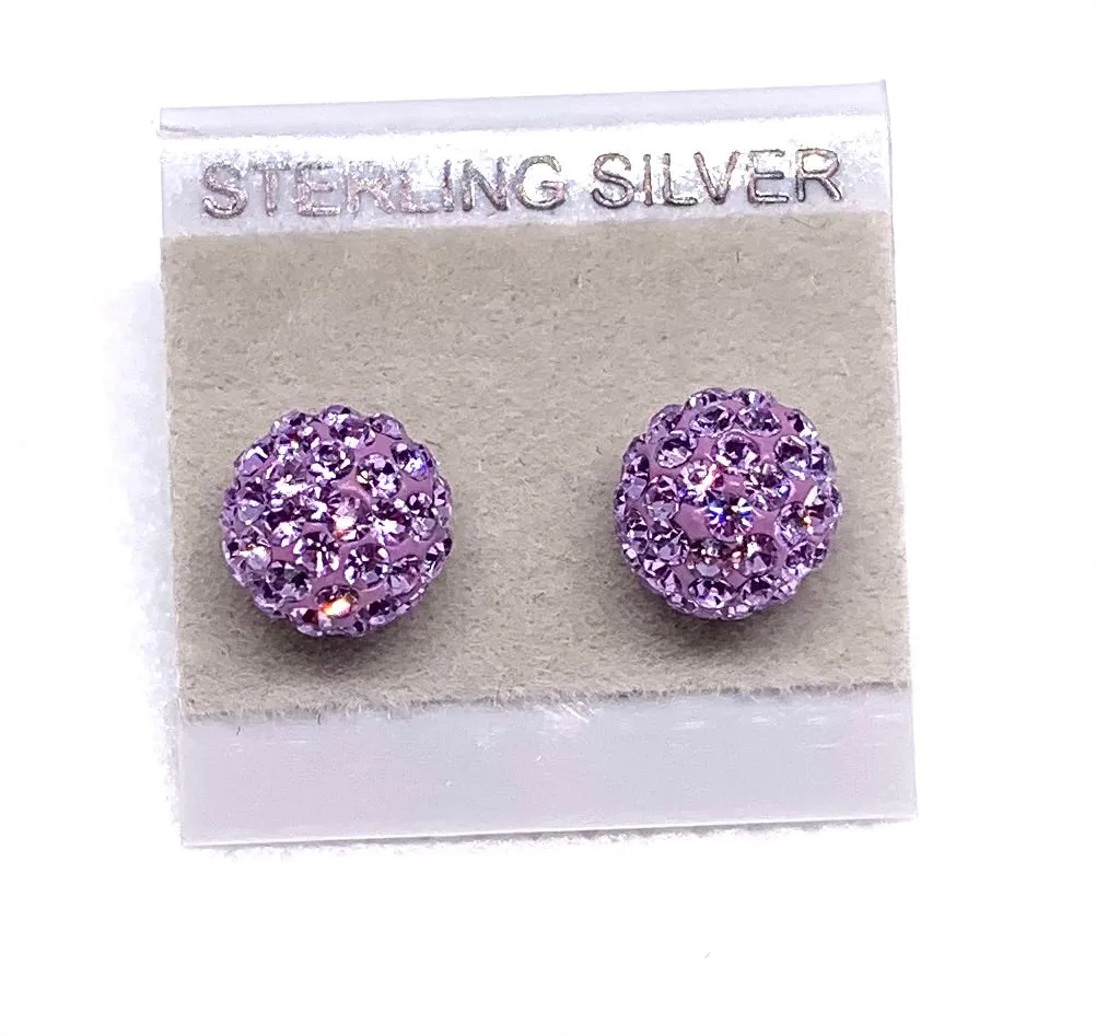 Sparkle Stud Earrings 8mm