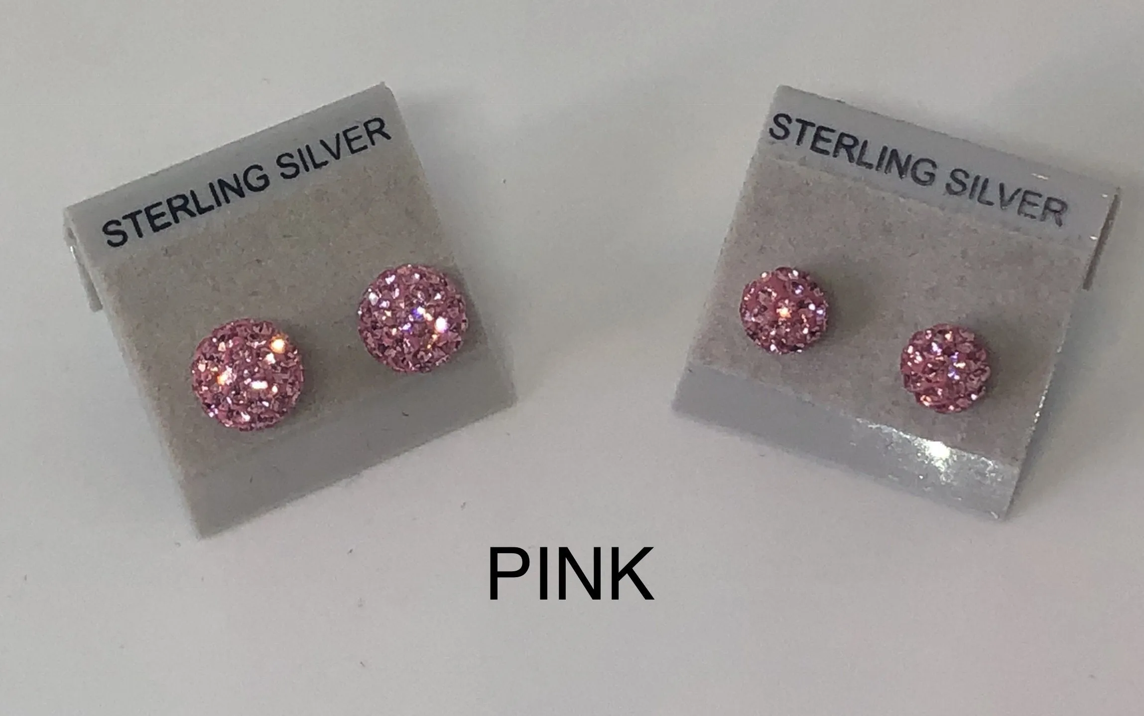 Sparkle Stud Earrings 8mm