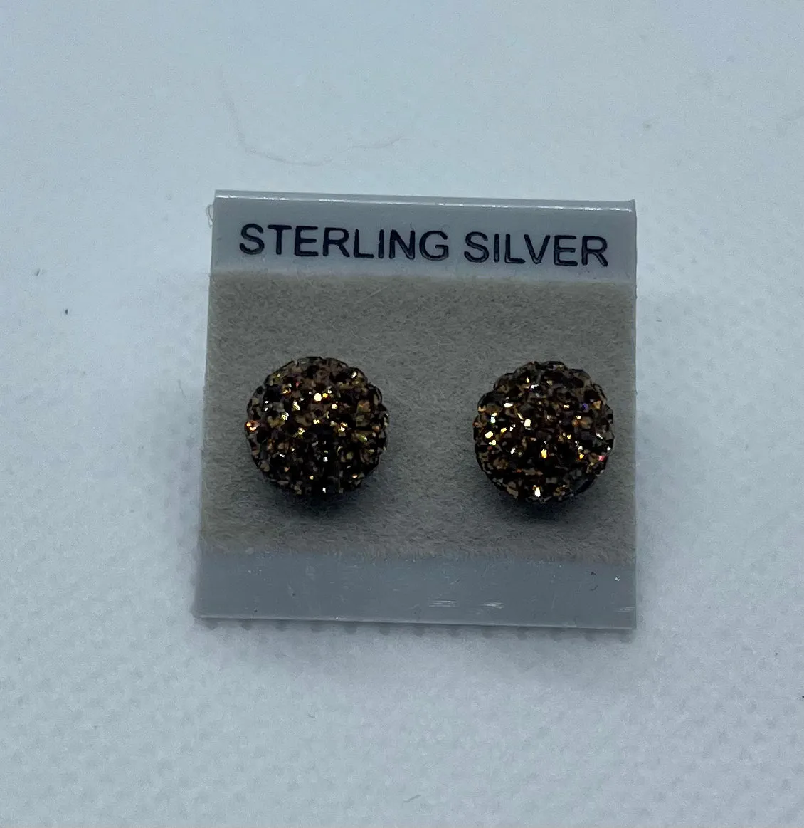 Sparkle Stud Earrings 8mm