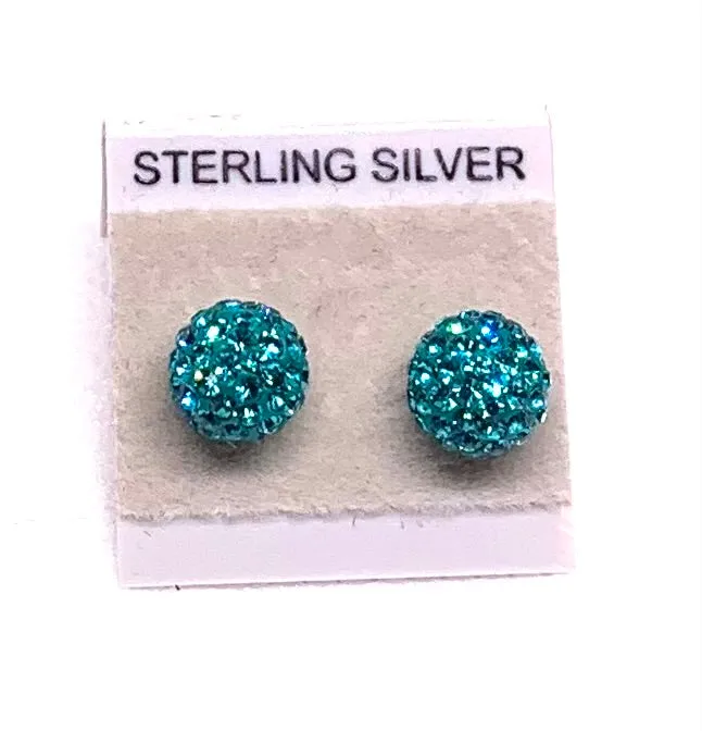 Sparkle Stud Earrings 8mm