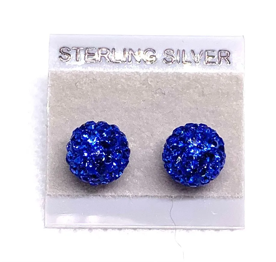 Sparkle Stud Earrings 8mm