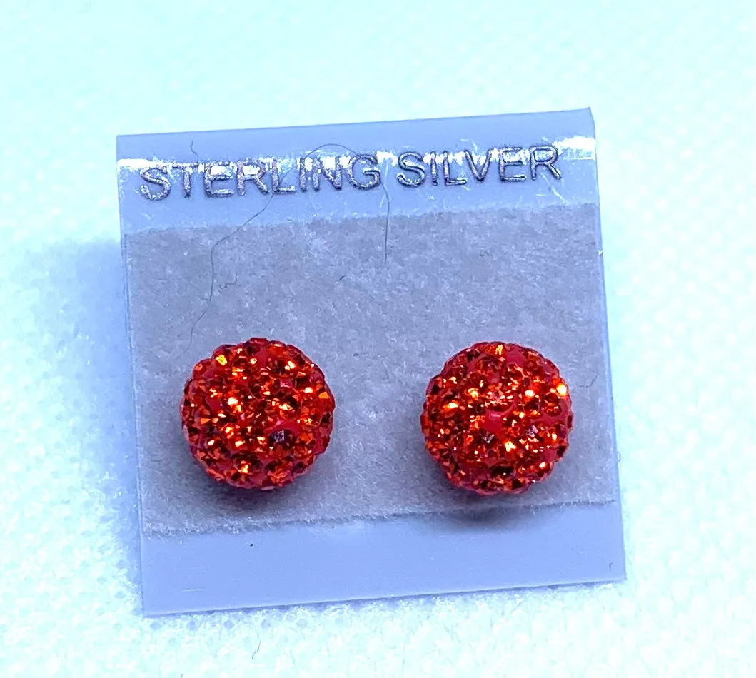 Sparkle Stud Earrings 8mm