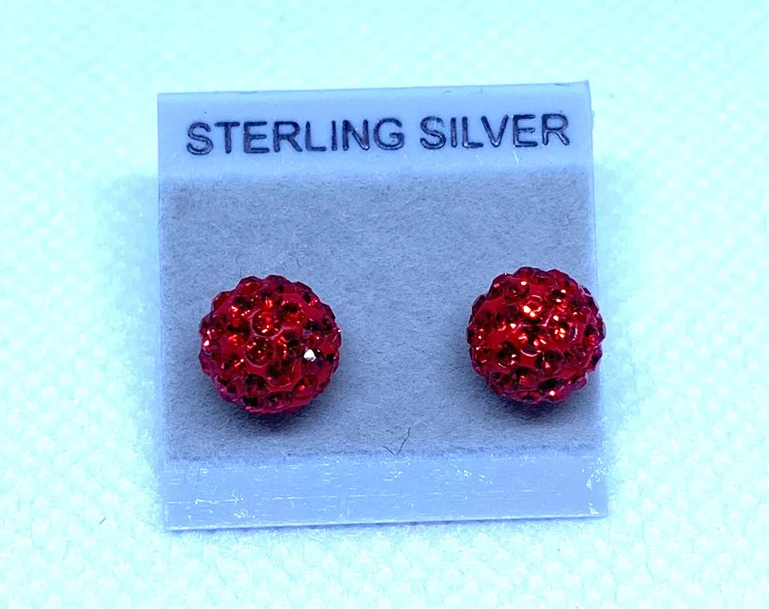 Sparkle Stud Earrings 8mm