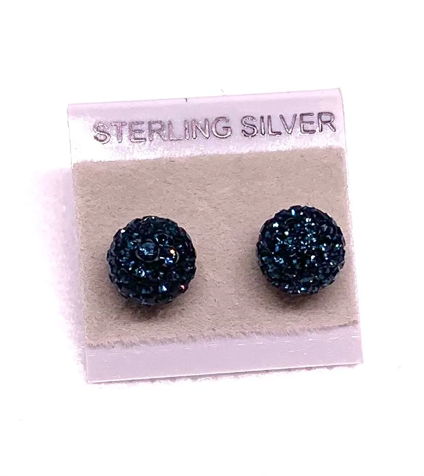 Sparkle Stud Earrings 8mm